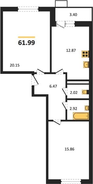 2-Bedroom Apartment in Sady u Morya, Temryuk