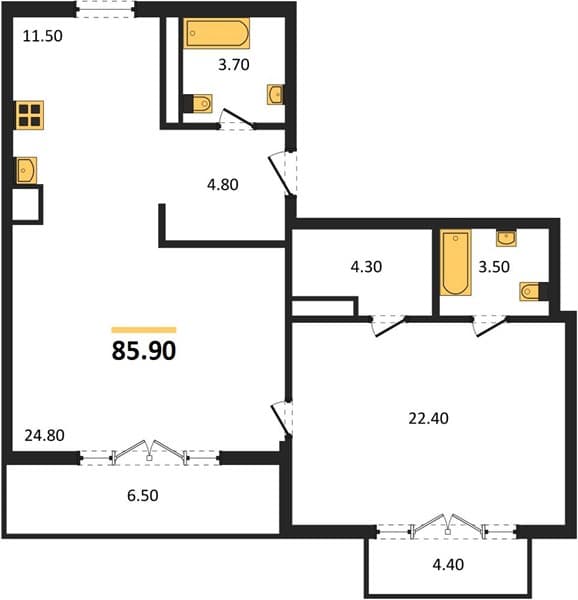 1-Bedroom Apartment in LeePrime Residence Polyana Sochi, Esto-Sadok