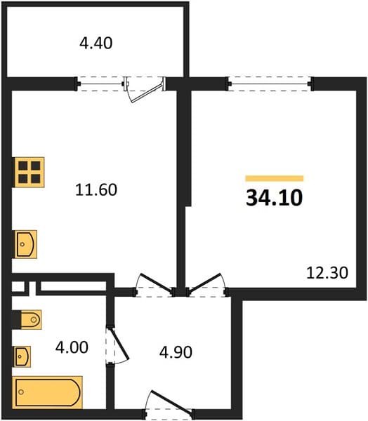Studio Apartment in Lestoriya, Kudepsta, Sochi
