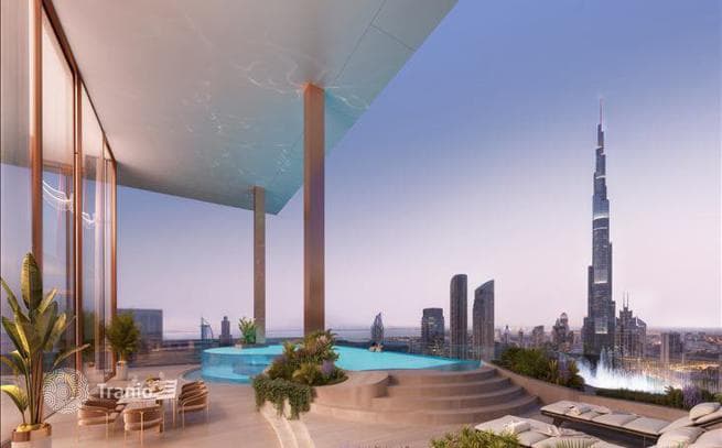 Новая высотная резиденция Fairmont Residences Solara Tower с бассейнами в пешей доступности от Бурдж Халифа, Business Bay, Дубай, ОАЭ, фото 3
