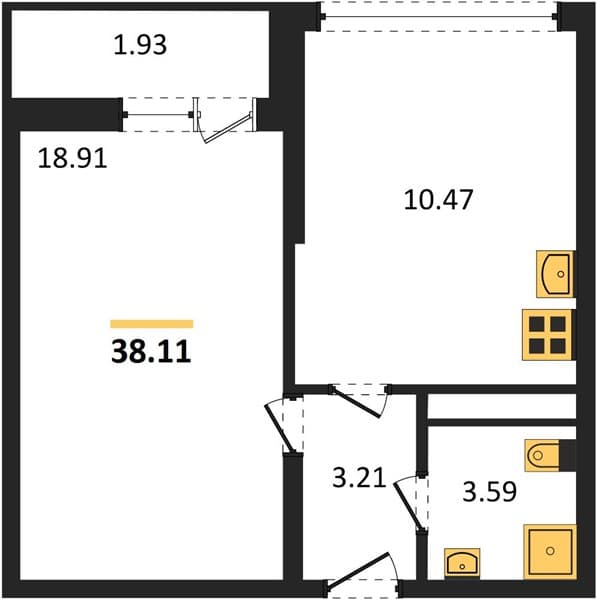 Studio Apartment in Oxygen Complex, Sochi
