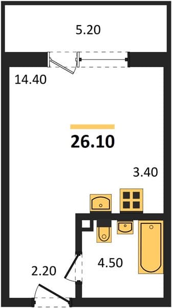 Studio Apartment in Lestoriya, Sochi