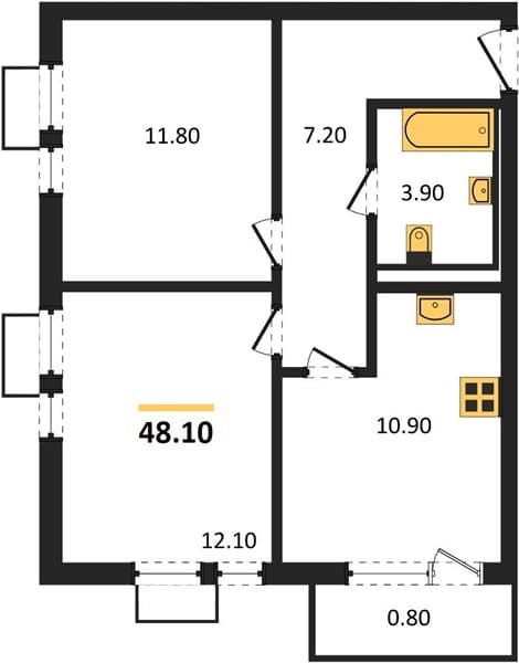 1-Bedroom Apartment in Barsa, Novorossiysk