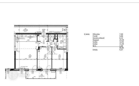 3-комнатная квартира 71 м² в Районе XIII, Венгрия, фото 2
