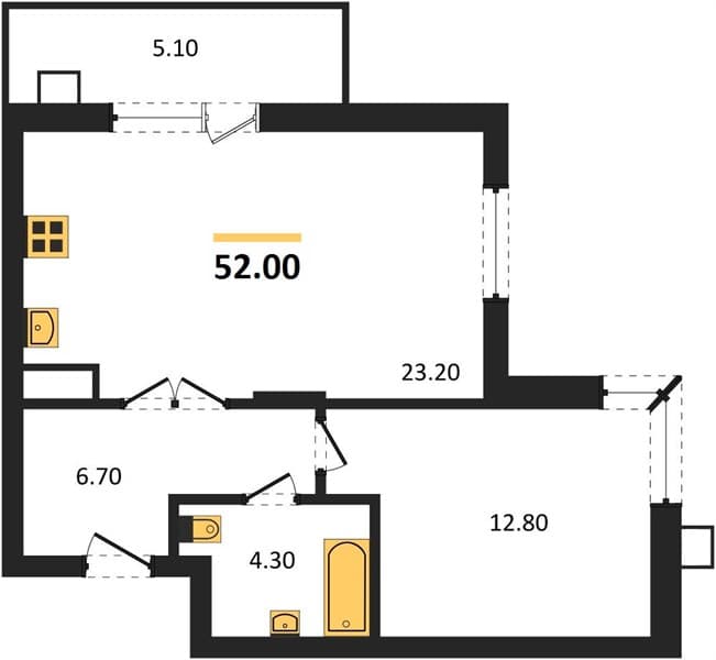 Studio Apartment in Gostinichny Kompleks More Tut, Golubitskaya
