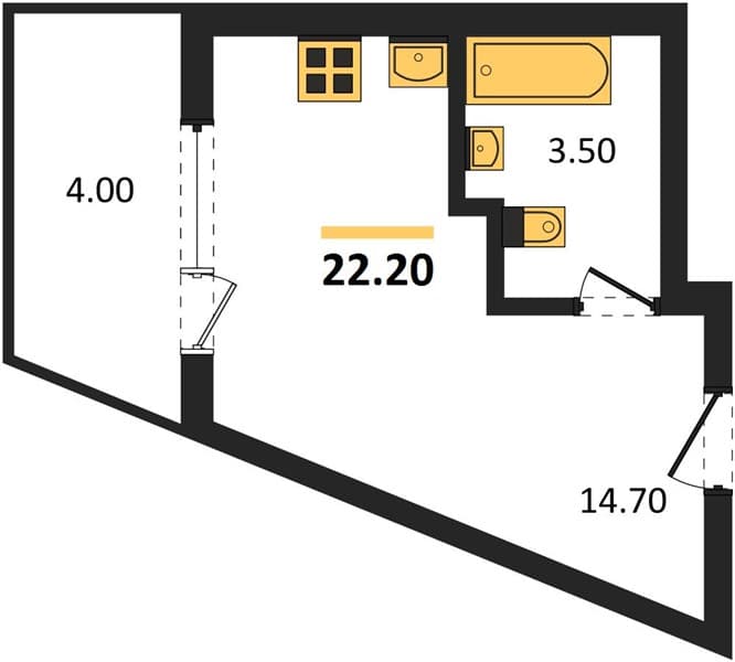 Studio Apartment with Mountain and Sea Views in Sochi