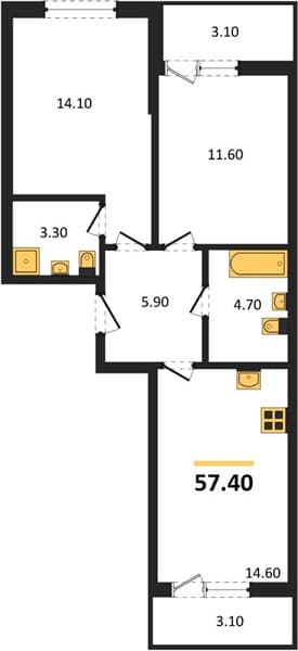 1-Bedroom Apartment in Lestoriya, Krasnodar Krai, Russia
