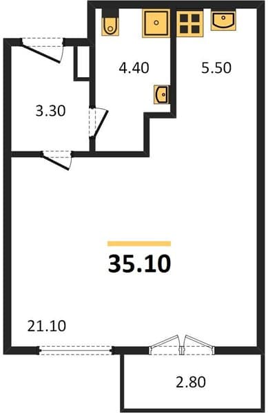 Studio Apartment in Letny, Sochi