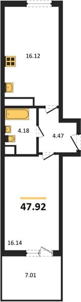 1-Bedroom Apartment with Shared Pool in Khosta, Sochi