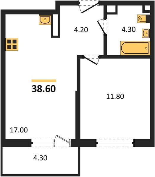 Studio Apartment in Flora, Kudepsta, Sochi