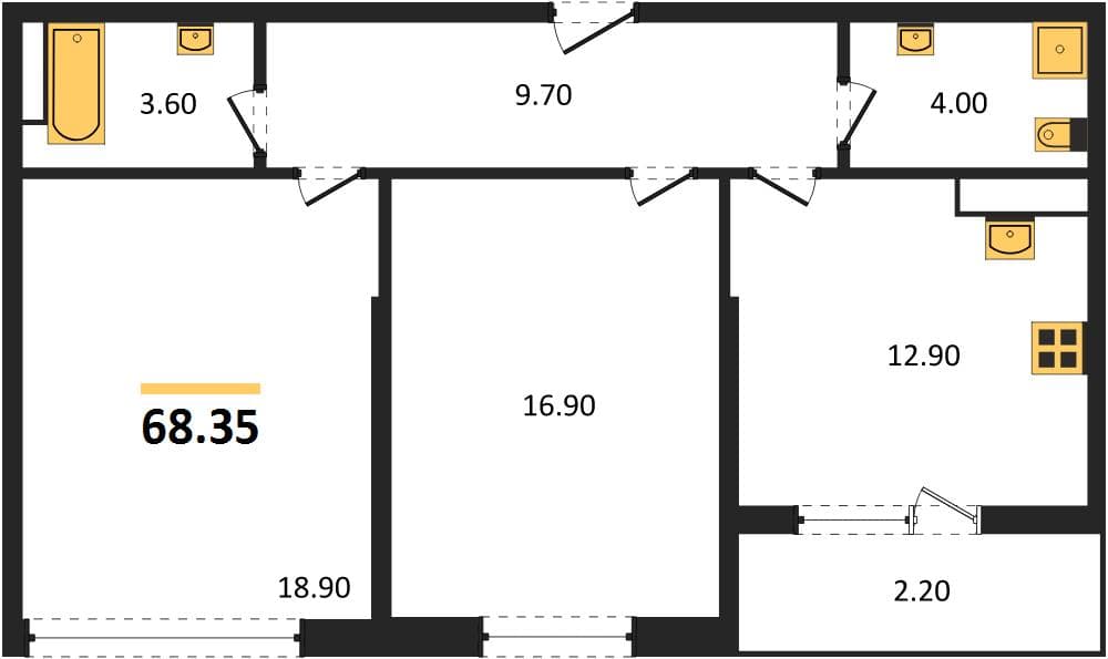 2-Bedroom Apartment in Anapa
