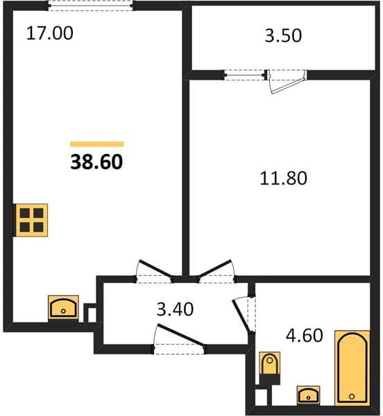 Studio Apartment in Oblaka-2, Novorossiysk