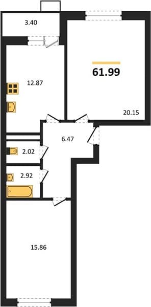 2-Bedroom Apartment in Sady u Morya, Temryuk