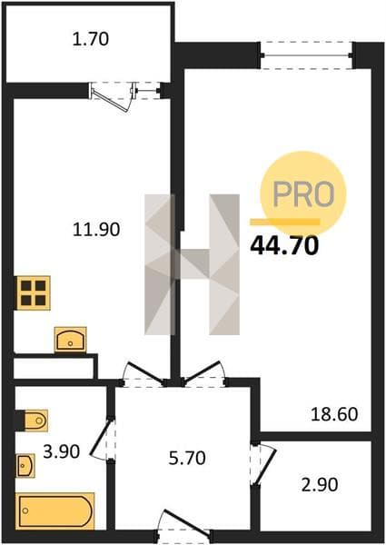 1-Bedroom Apartment in Anapa