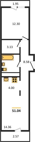 1-Bedroom Apartment in Kislorod Complex, Sochi