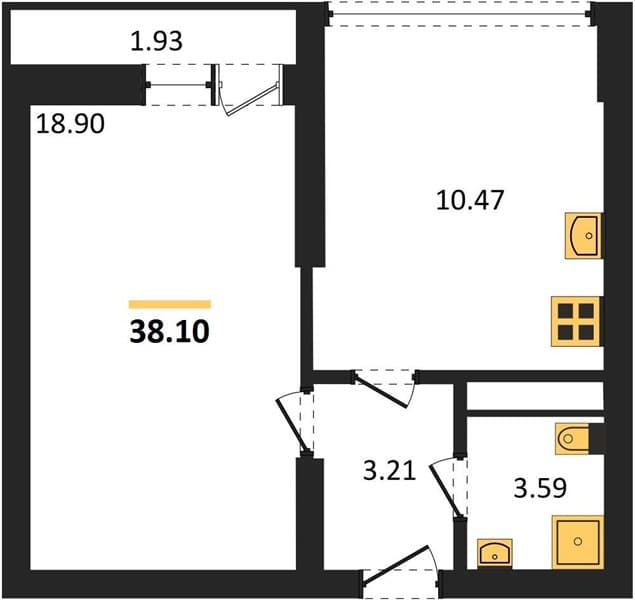 Studio Apartment in Oxygen Complex, Sochi