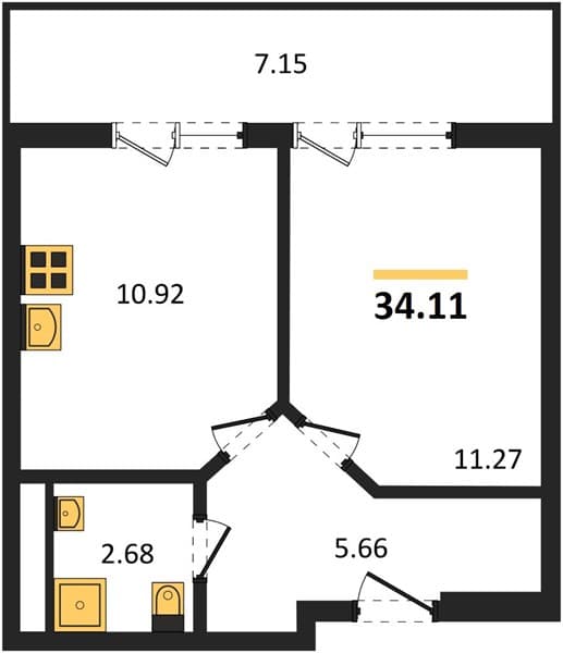 Studio Apartment in Botanica Hills, Nebug