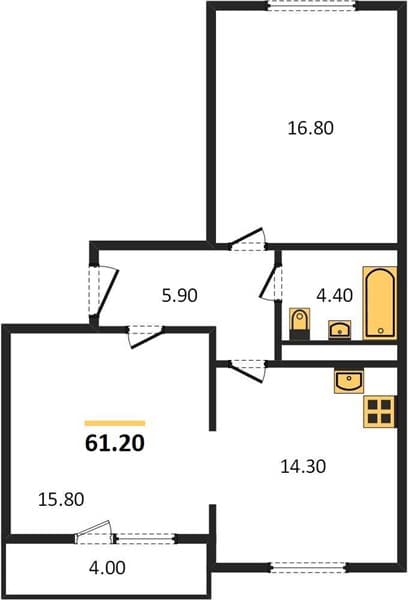 2-Bedroom Apartment in Mountain Quarter, Sochi