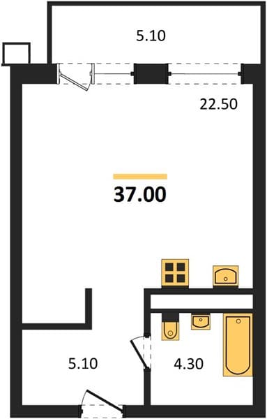 Studio Apartment in Gostinichnyy Kompleks More Tut, Golubitskaya