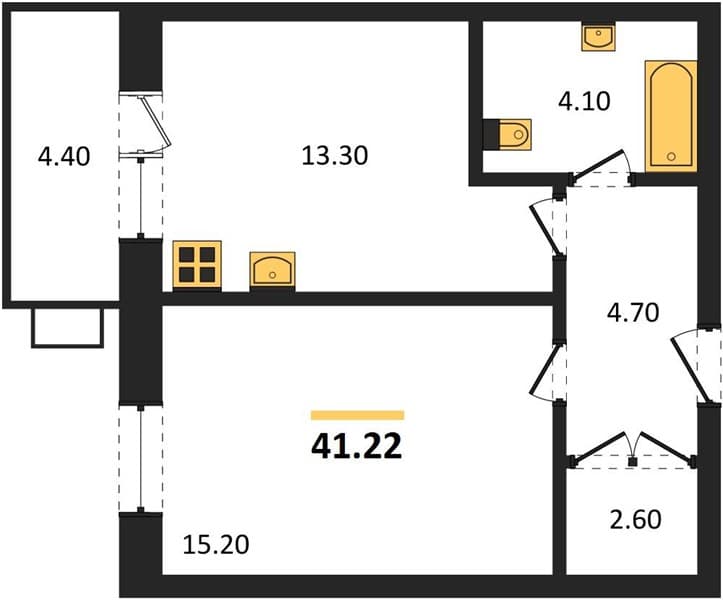 Studio Apartment in Lermontov Complex, Taman