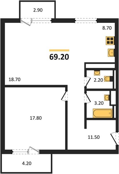 1-Bedroom Apartment in LeePrime Residence Polyana Sochi, Esto-Sadok
