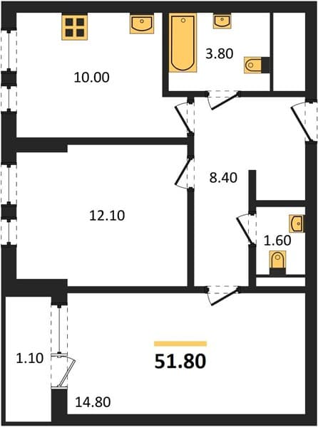 1-Bedroom Apartment in Barsa, Novorossiysk