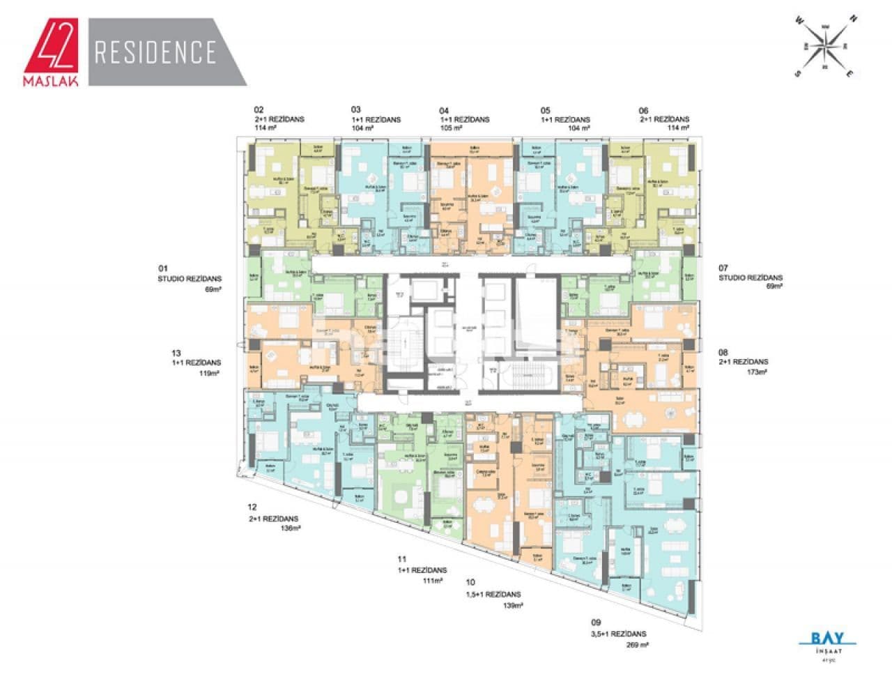 Апартаменты в Стамбуле, Турция, 100 м², фото 2