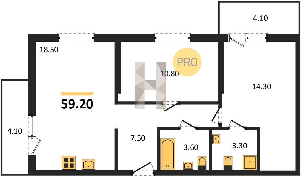 1-Bedroom Apartment in Oblaka-3, Novorossiysk