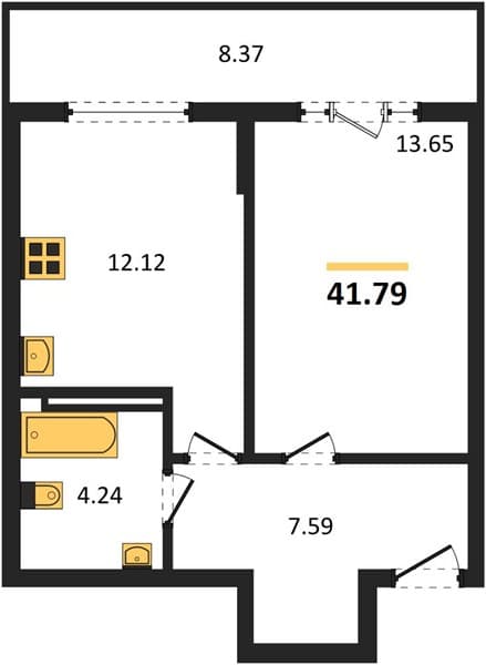 1-Bedroom Apartment in Svetsky Les, Sochi
