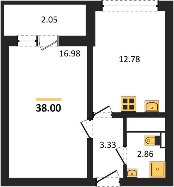1-Bedroom Apartment in Oxygen Complex, Sochi