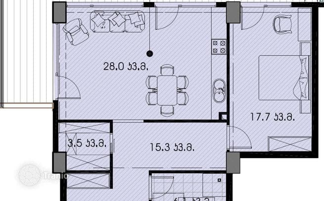 1-Bedroom Apartment with Panoramic Nature Views in Tbilisi, photo 5