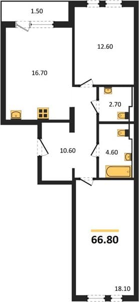 2-Bedroom Apartment with Sea View in Novorossiysk