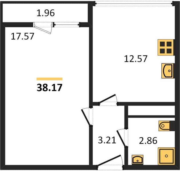 Studio Apartment in Oxygen Complex, Sochi