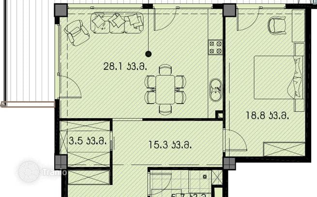 1-Bedroom Apartment with Spacious Balcony in Tbilisi City Center, photo 3