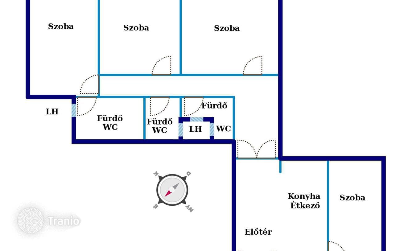 4-комнатная квартира 120 м² в Будапеште, Венгрия, фото 4