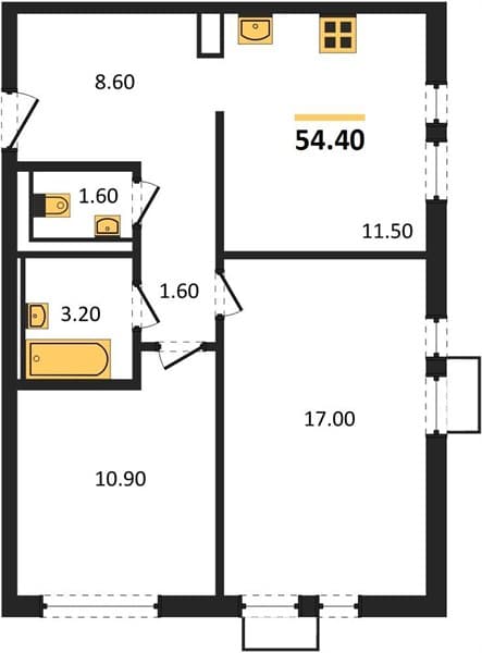 2-Bedroom Apartment with Sea View in Novorossiysk