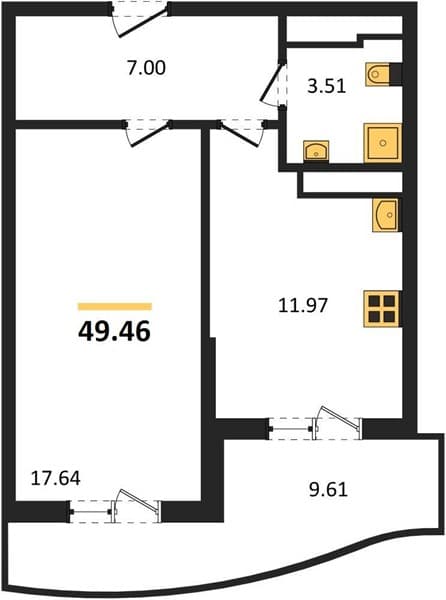 1-Bedroom Apartment in Marine Garden Sochi 4* Hotels and Resort, Sochi