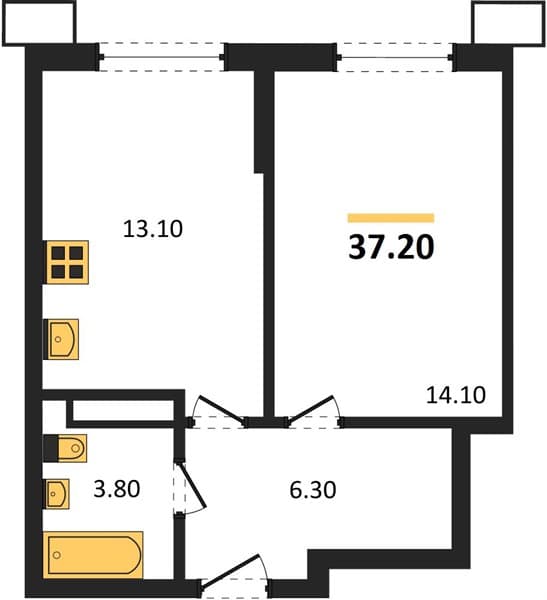 1-Bedroom Apartment with Mountain Views in Tsemdolina, Novorossiysk