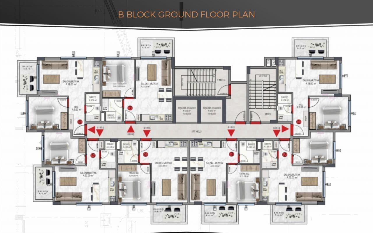 Квартира в Авсалларе, Турция, 64 м²