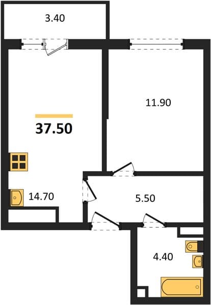 Studio Apartment in Oblaka-3, Novorossiysk