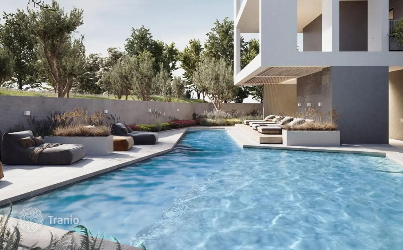 New Apartments with Shared Pool and Garden Near the Beach in Ayia Napa, Cyprus