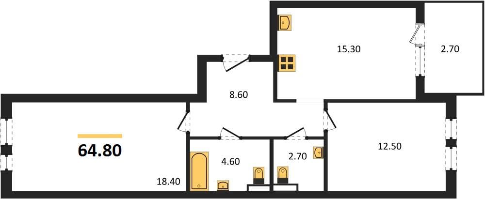 2-Bedroom Apartment with Sea View in Novorossiysk