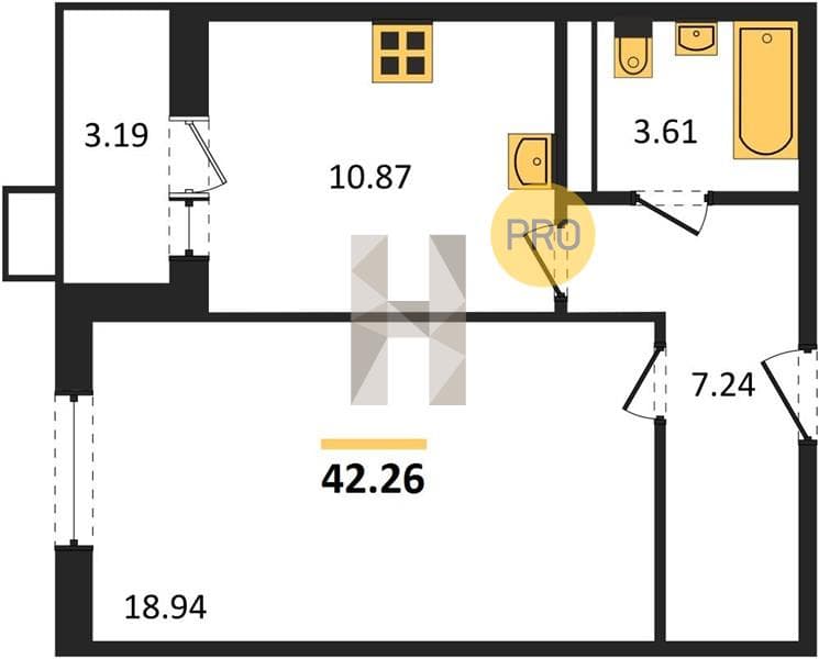1-Bedroom Apartment in Sady u Morya, Temryuk