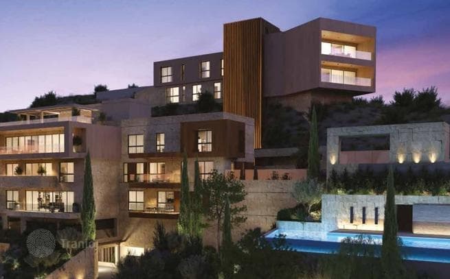 Apartment with Balcony and Panoramic Sea View in Agios Tichon, Limassol