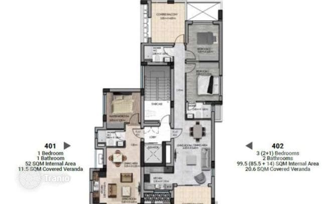 1-комнатная квартира 52 м² в городе Ларнаке, Кипр, фото 3