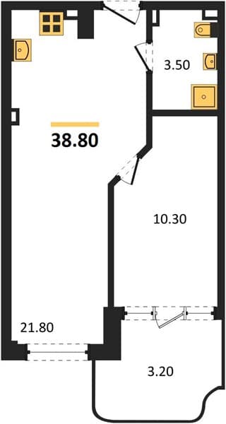 Studio Apartment in Monaco, Agoy, Sochi