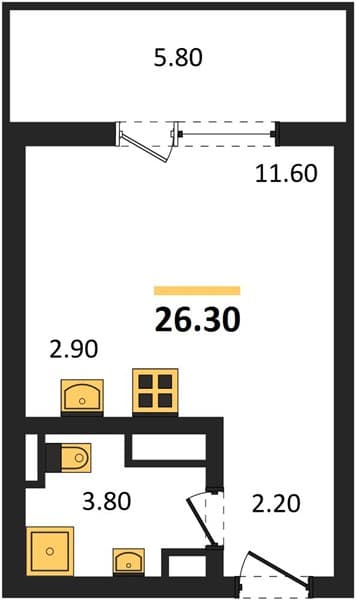 Studio Apartment in Gorny Kvartal, Sochi