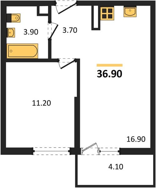 Studio Apartment in Lesoriya, Sochi