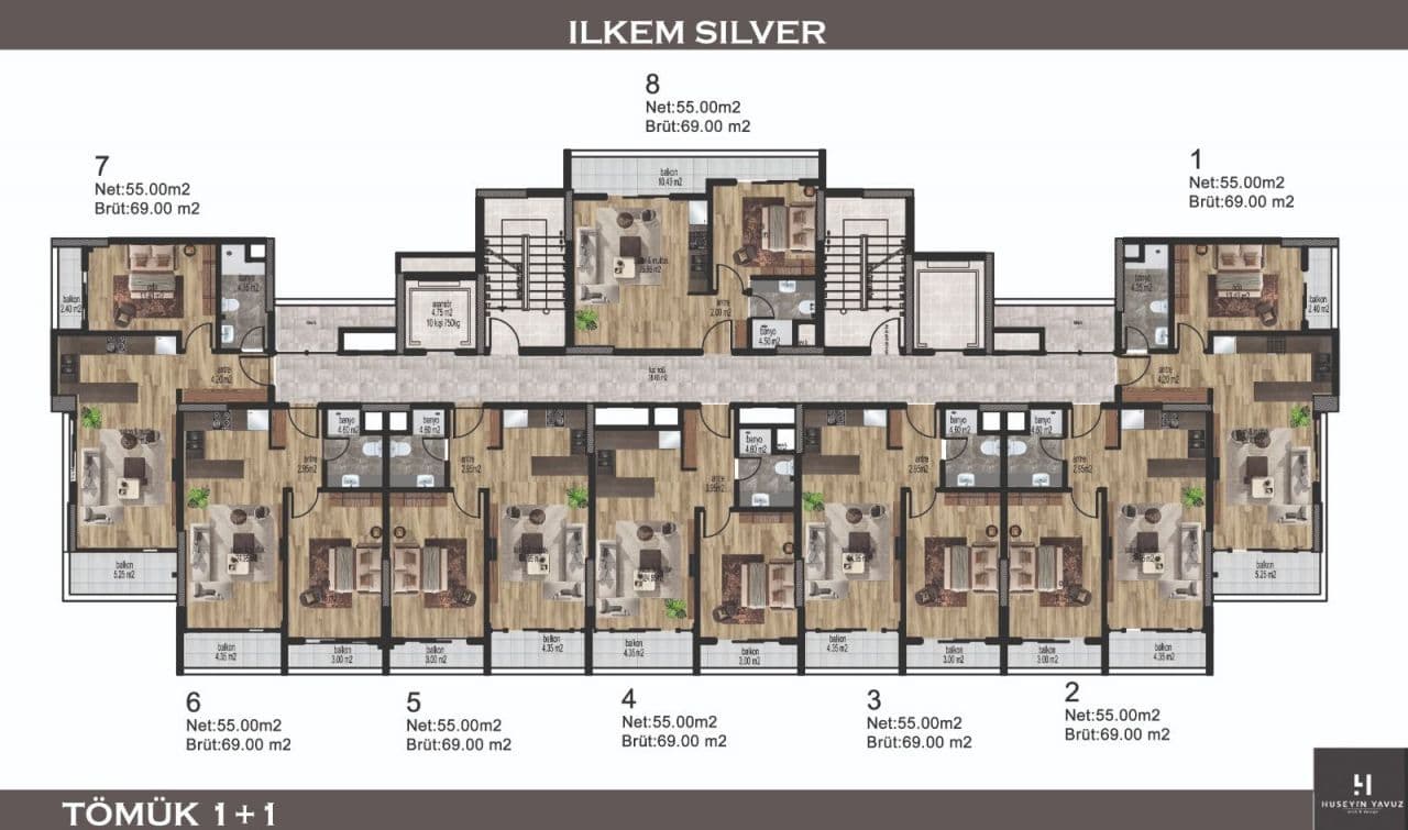 Квартира в Мерсине, Турция, 61 м², фото 5