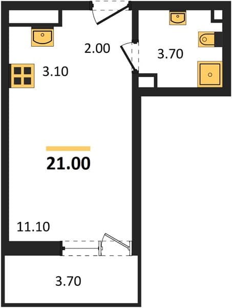 Studio Apartment in Lestoriya, Kudepsta, Sochi